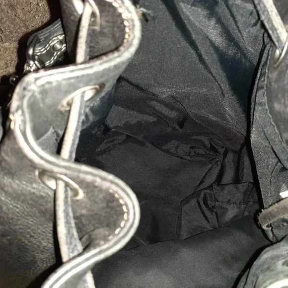 Stone Ridge-Genuine Thick Black Leather-Backpack-2 Back Straps-1 Top Handle-NM - Picture 8 of 8